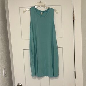 Aqua Sleeveless Dress
